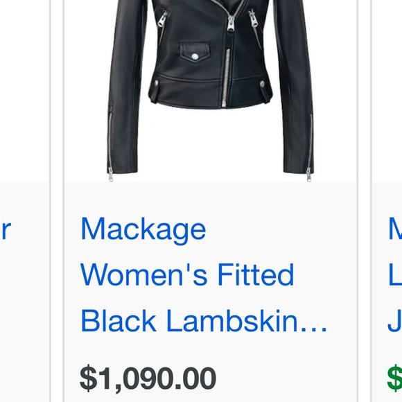 Mackage Black Leather Biker Jacket - Picture 8 of 9